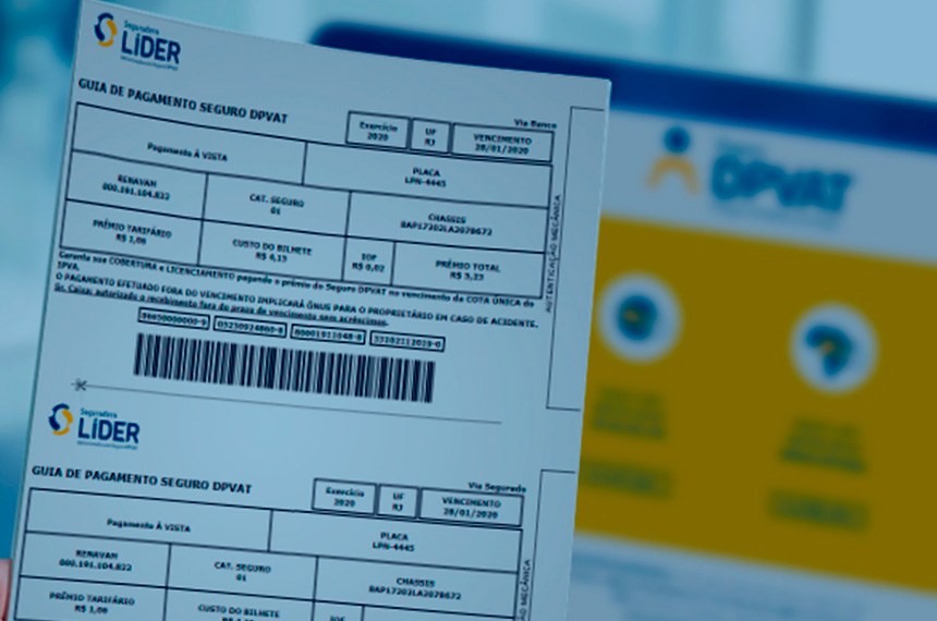 Seguro DPVAT. Imagem: Divulgação /Seguradora Líder.