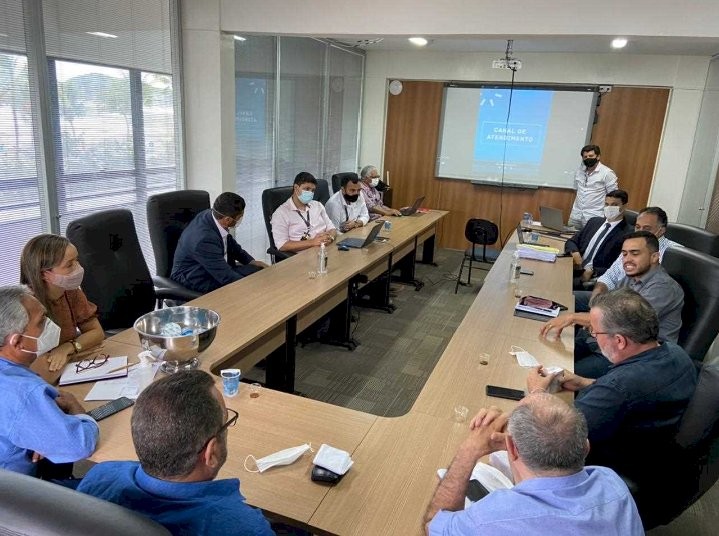 Reunião do prefeito Dailton e secretários para unificação dos sistemas de informática. Imagem - Reprodução.