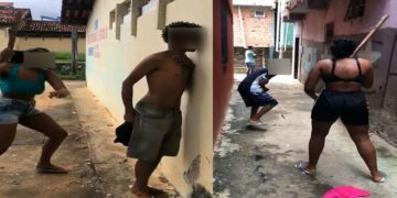 Vídeos! Mulher espanca soldados do CP em Cosme de Farias; entenda o caso