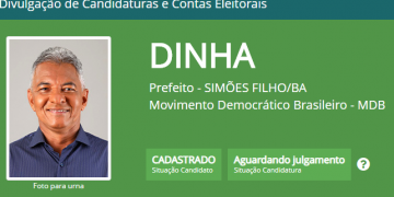 Simões Filho: Dinha é o primeiro candidato com registro liberado pelo TRE, veja documentos