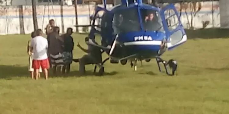 Urgente: em estado grave vitima de acidente em SFC é transferida pelo Graer para o HGE