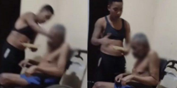 Mulher filmada agredindo pai cadeirante é presa