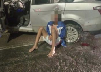 BR-324 fechada e morte após trio roubar carro de mulher de policial em Valéria
