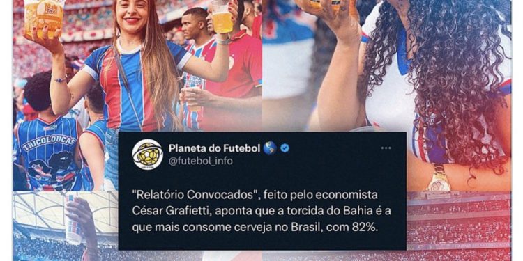 Torcida do Bahia é a que mais consome cerveja no Brasil, aponta pesquisa