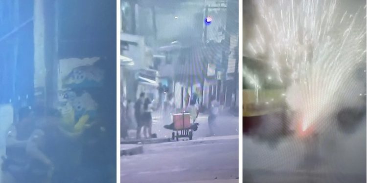 Homem é preso após jogar espada no carro da TV Bahia e na viatura da Rondesp