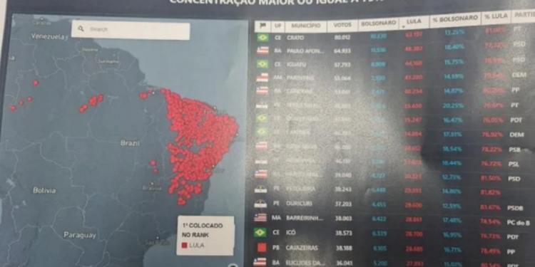 PRF usou mapa que tinha Candeias, Santo Amaro e mais 3 cidades baianas com muitos eleitores de Lula