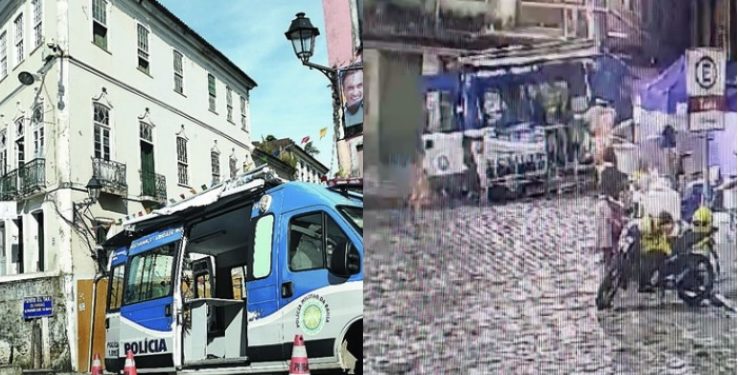 Homem tem surto, tenta tomar arma de Pfem e morre no Pelourinho