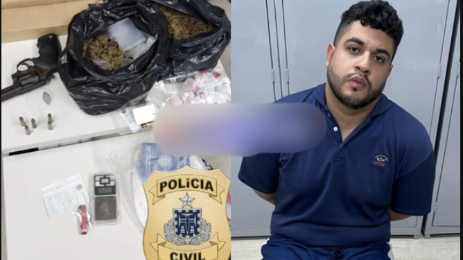 VULGO “LIPÃO”: traficante do CV é preso com arma e drogas em pousada em Stella Maris