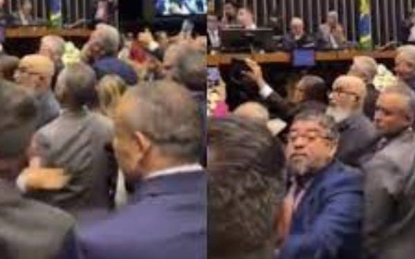 Vídeo: Vice-presidente do PT chama Nikolas de ‘viadinho’ e dá tapa em outro parlamentar