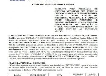 Madre de Deus: Prefeitura paga 50 mil a atração infantil que não se apresentou no Carnaval