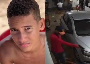 Adolescente é assassinado dentro de barbearia na cidade de Camaçari; bandido foi flagrado pelas câmeras de segurança