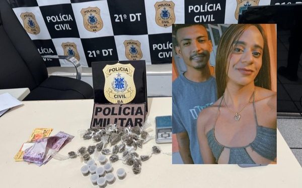 Mulher trans e namorado são presos por tráfico de drogas em São Francisco do Conde