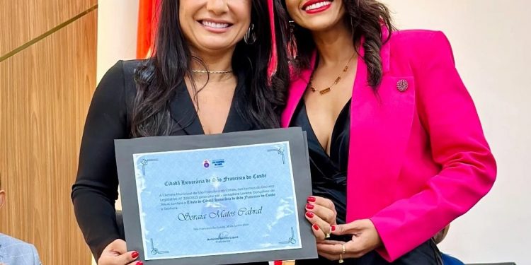 Soraia Cabral, Primeira Dama de Candeias, Recebe Título de Cidadã de São Francisco do Conde