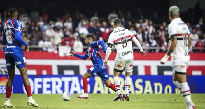 Bahia é dominado por trio de ataque do São Paulo e perde no Morumbi