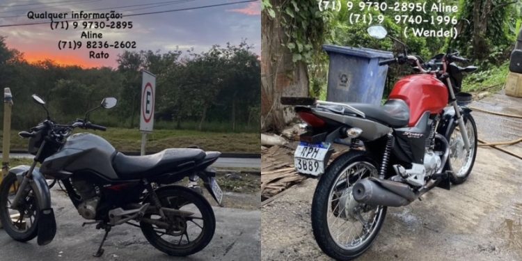 Mais duas motos foram roubadas em Candeias nesta sexta feira (12) moradores pedem socorro