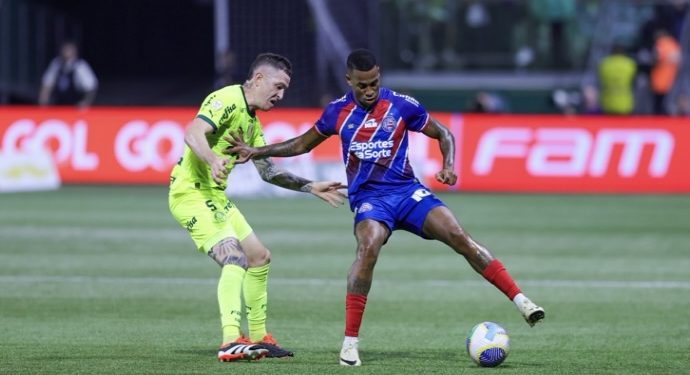 Em noite pouco inspirada, Bahia é superado pelo Palmeiras e conhece a quarta derrota no Brasileirão