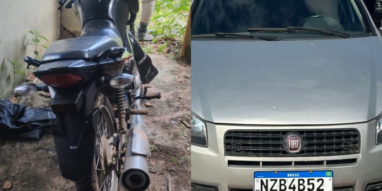 Polícia recupera três veículos roubados e descobre esconderijo em São Sebastião do Passé