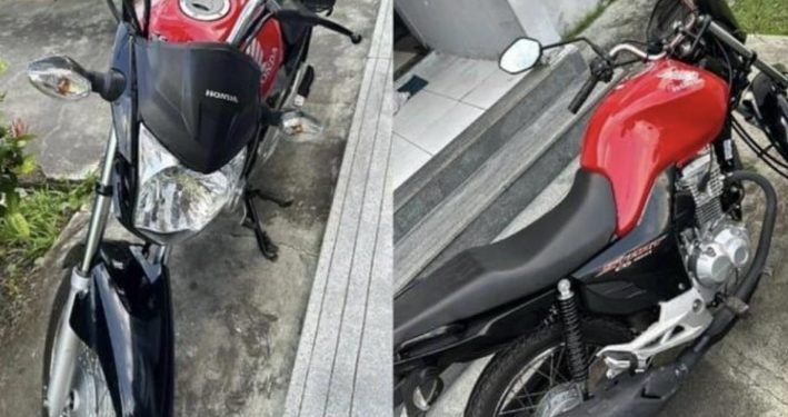 Moto roubada é recuperada pela PM em Madre de Deus