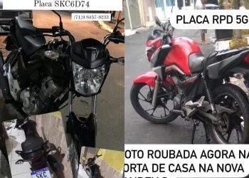 SEXTOU: duas motos furtadas nesta sexta feira em Candeias
