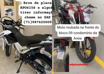 ELES VOLTARAM: duas motos furtadas em Candeias
