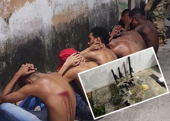 PETO de Pernambués apreende 4 fuzis e pistolas do Comando Vermelho nesta quinta; sete traficantes foram presos