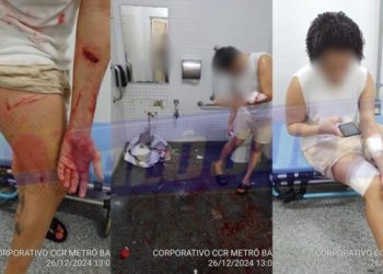 PIA QUEBRA: jovem se machuca durante relação sexual com outro rapaz no banheiro do metrô em Salvador