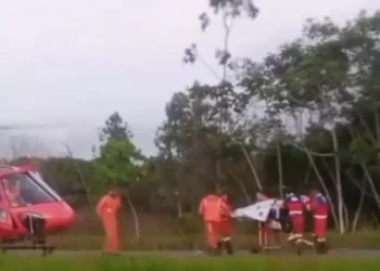 Motociclista fica ferido após grave acidente na Rotatória da BYD