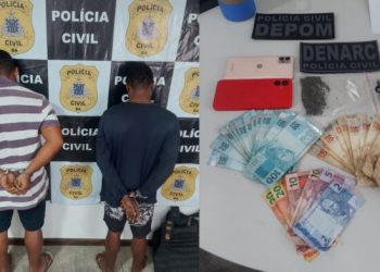 EM FLAGRANTE: dupla é presa com drogas e dinheiro na Rotatória do Polo Petroquímico de Camaçari