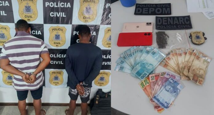 EM FLAGRANTE: dupla é presa com drogas e dinheiro na Rotatória do Polo Petroquímico de Camaçari