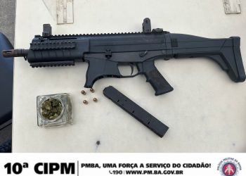 “Vulgo Bença” é preso com metralhadora e drogas em Candeias