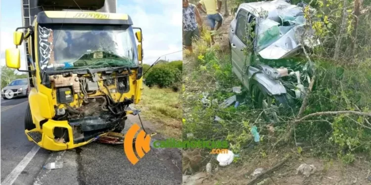 Colisão entre caminhão e carro de passeio deixa um morto e outro ferido na BR-324