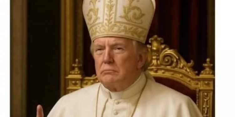 Trump vestido de papa gera revolta entre líderes católicos: “Não zombe de nós”