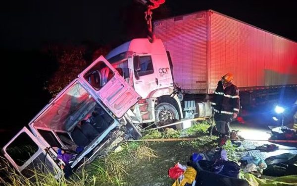 Nove pessoas morrem e 10 ficam feridas em acidente entre carreta e van na BR-251