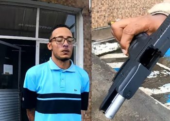 VULGO BONECO: criminoso é preso em flagrante por tentativa de assalto em Salvador com pistola calibre .40