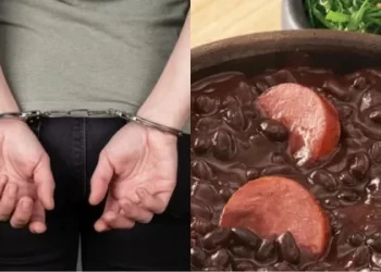 Mulher mata marido e cozinha órgão genital dentro do feijão