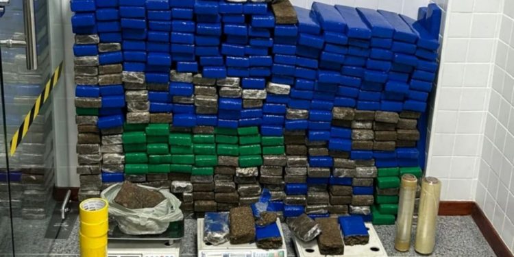 DENTRO DE CASA: mulher é detida com mais de 300 tabletes de maconha e explosivos em Feira de Santana