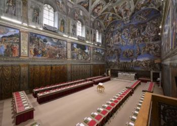 Vaticano divulga imagens da Capela Sistina às vésperas do conclave