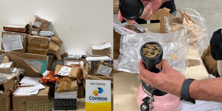 Mais de 50 encomendas com drogas são apreendidas em centro dos Correios em Simões Filho