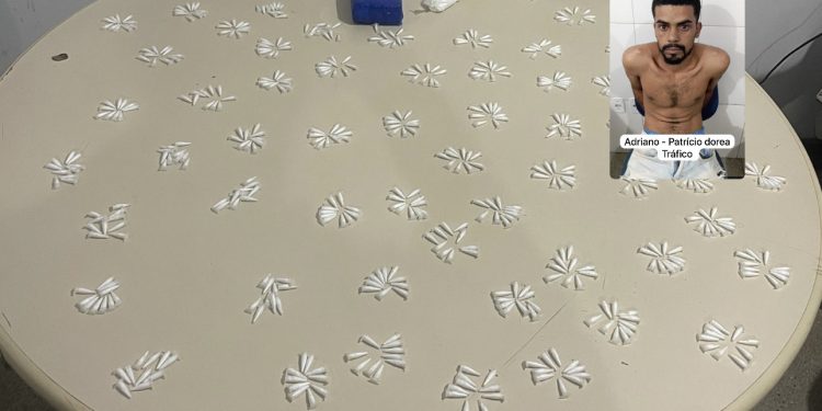 HOMEM É PRESO POR TRÁFICO DE DROGAS EM SÃO SEBASTIÃO DO PASSÉ