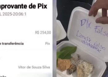 Lanchonete de Goiás manda pedras no lugar de lanches após receber comprovante falso de PIX