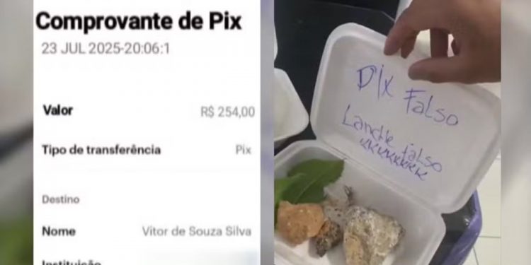 Lanchonete de Goiás manda pedras no lugar de lanches após receber comprovante falso de PIX