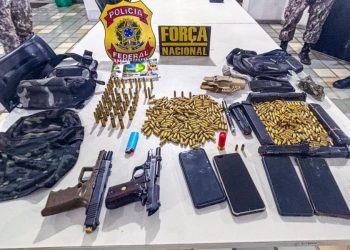 PF e Força Nacional apreendem arsenal em território indígena no extremo sul da Bahia
