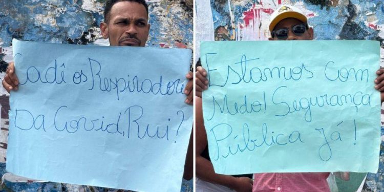 No 2 de Julho, populares cobram ‘respiradores’ de Rui Costa e ‘picanha’ de Lula