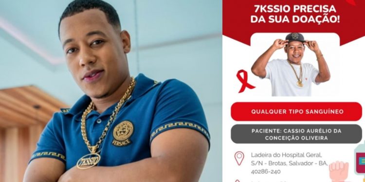 ATUALIZAÇÃO: equipe reforça pedido de doação de sangue após 7Kssio passar por cirurgia e ser transferido para UTI