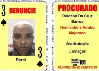 Vulgo Berel passa a fazer parte do Baralho do Crime na Bahia