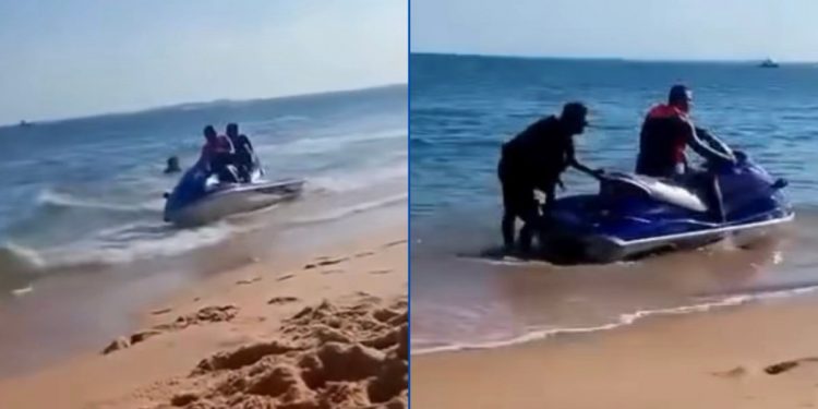 Jet ski atropela banhistas na praia da Boa Viagem, em Salvador