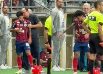 Vaiado pela torcida, Cauly sai de campo “revoltado” após substituição