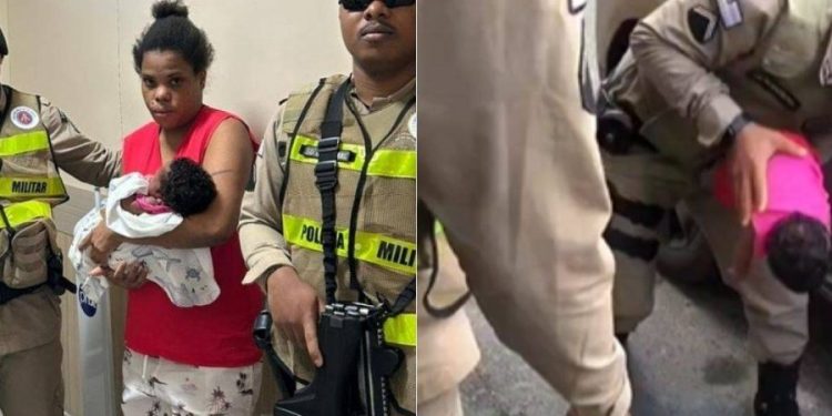 Policiais salvam bebê de 20 dias que se engasgou no bairro de Periperi, em Salvador