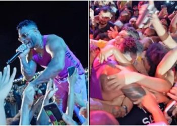 Tony Salles tem cordão furtado durante show; veja o momento