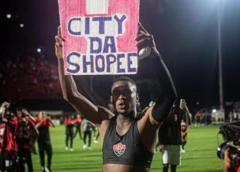‘City da Shopee’: jogadores do Vitória provocam o Bahia após vitória no Barradão